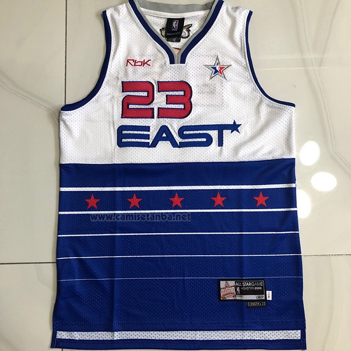 Camiseta All Star 2006 LeBron James #23 Azul Blanco